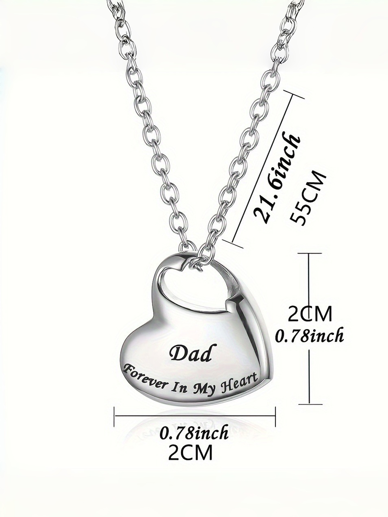 Custom Engraved Heart Memorial Necklace
